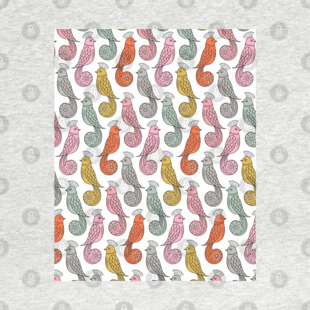 Abstract Bird Pattern by SuperrSunday